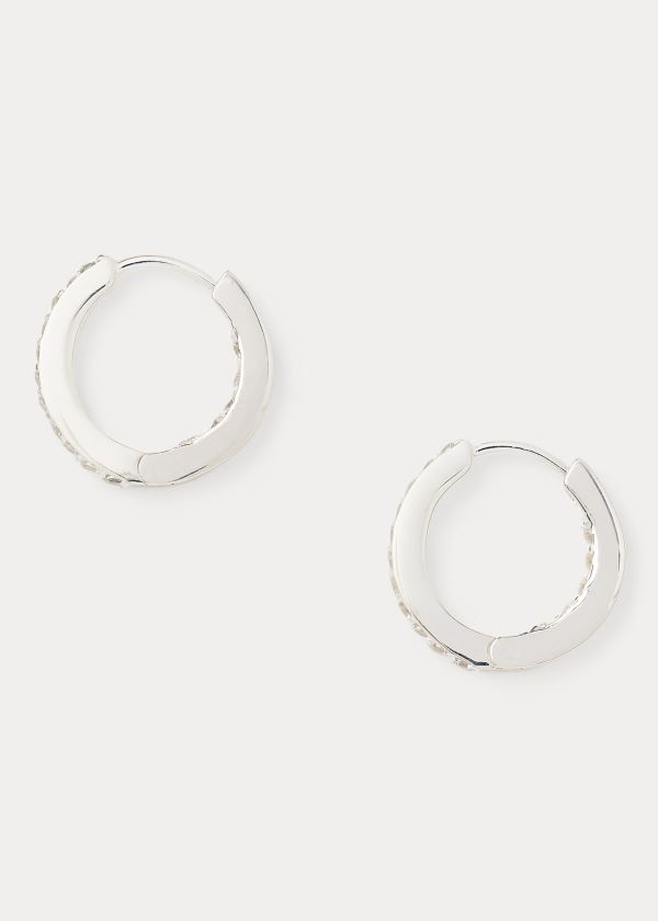 Women's Ralph Lauren Cubic Zirconia Hoop Earrings | 821960UMW